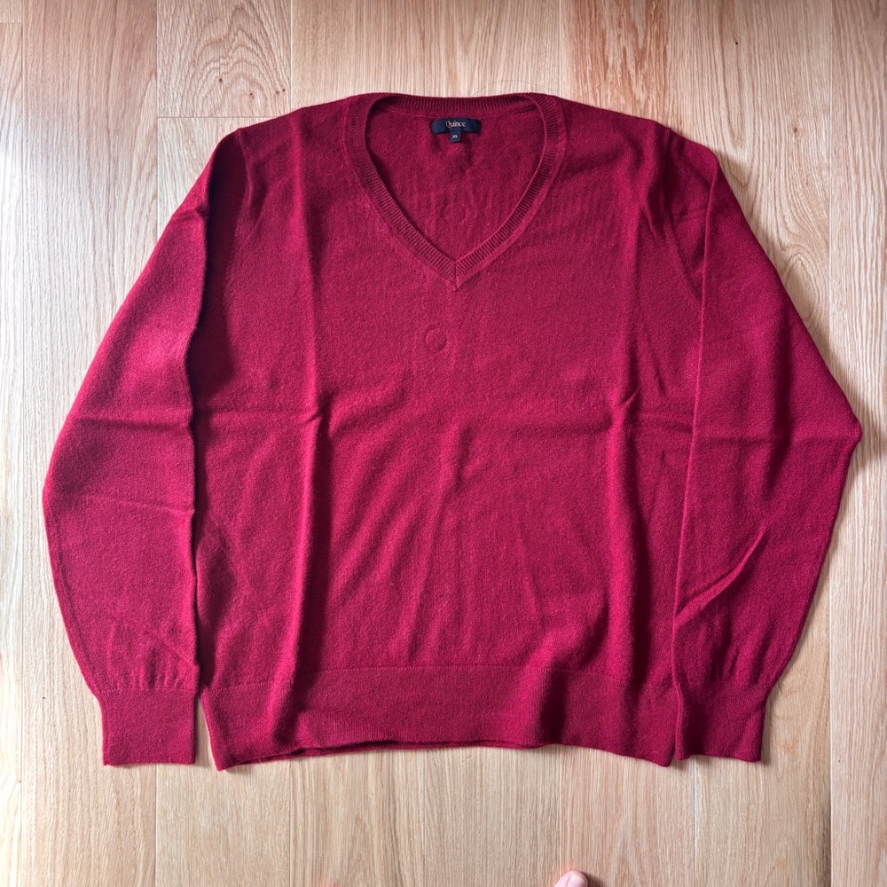 Mongolian Cashmere V-Neck Sweater
